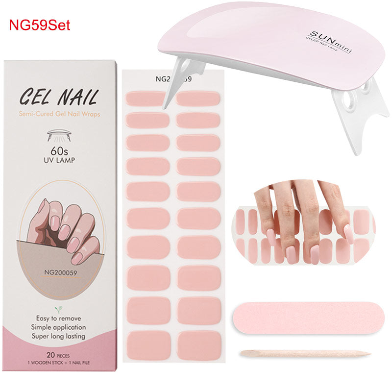 Gel Nail Wraps w/ UV Lamp Set