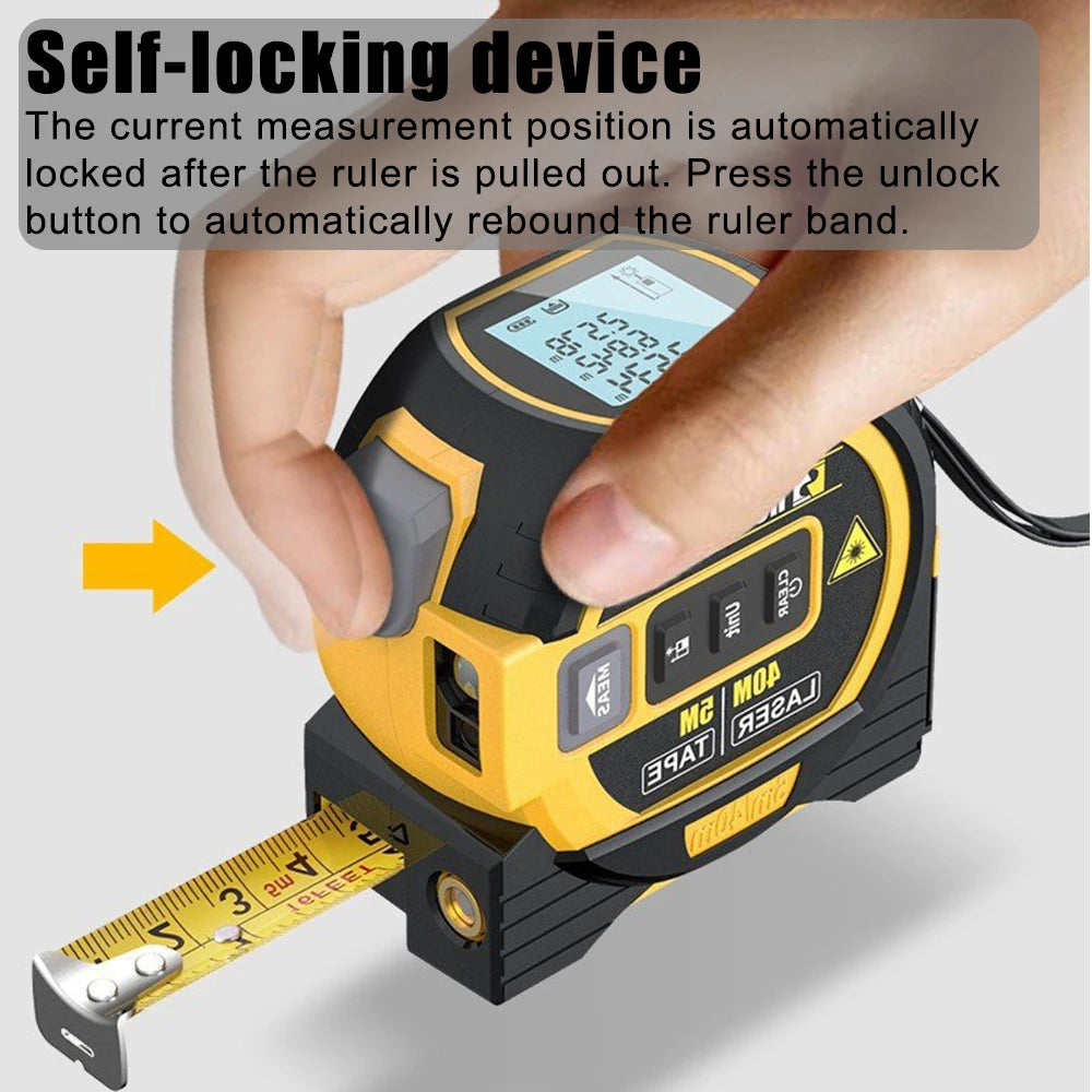 3-in-1 Measuring Tape w/ Laser Attachment