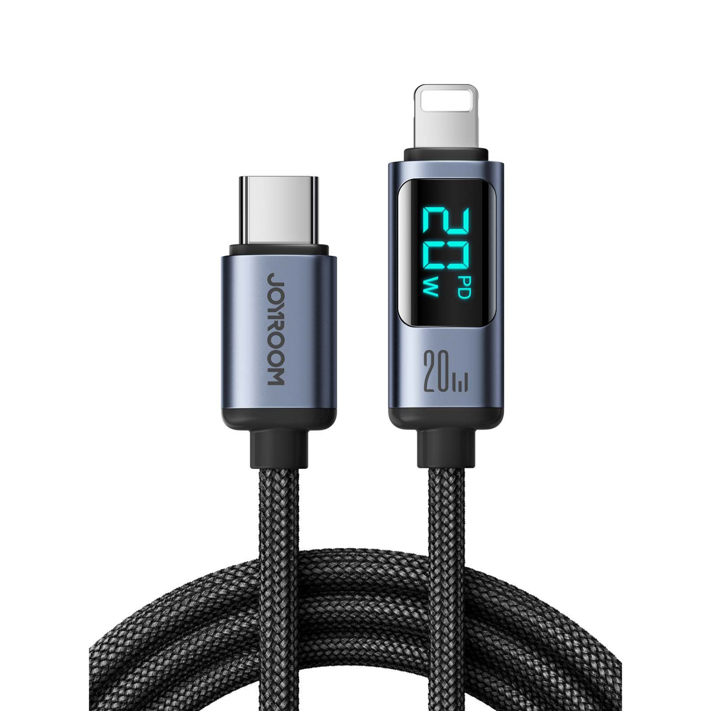 Braided USB Data Cable w/ Display