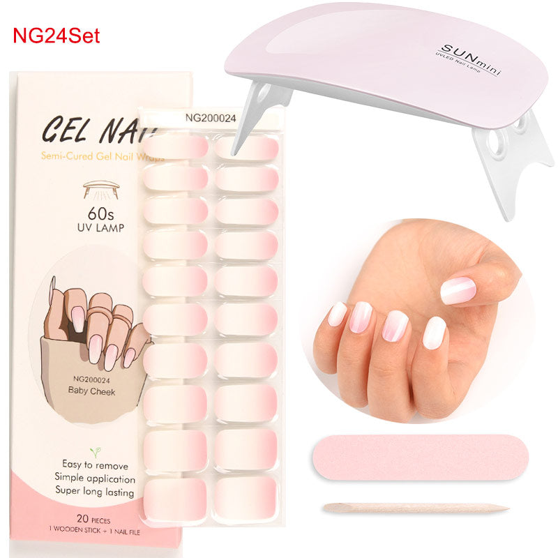 Gel Nail Wraps w/ UV Lamp Set