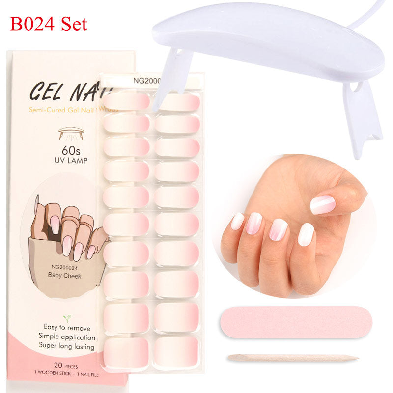 Gel Nail Wraps w/ UV Lamp Set