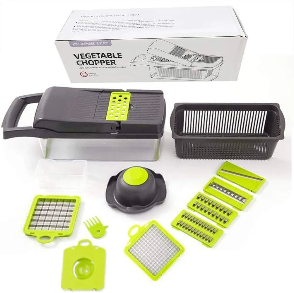 12 in 1 Vegetable Cutter/Slicer/Chopper with Basket