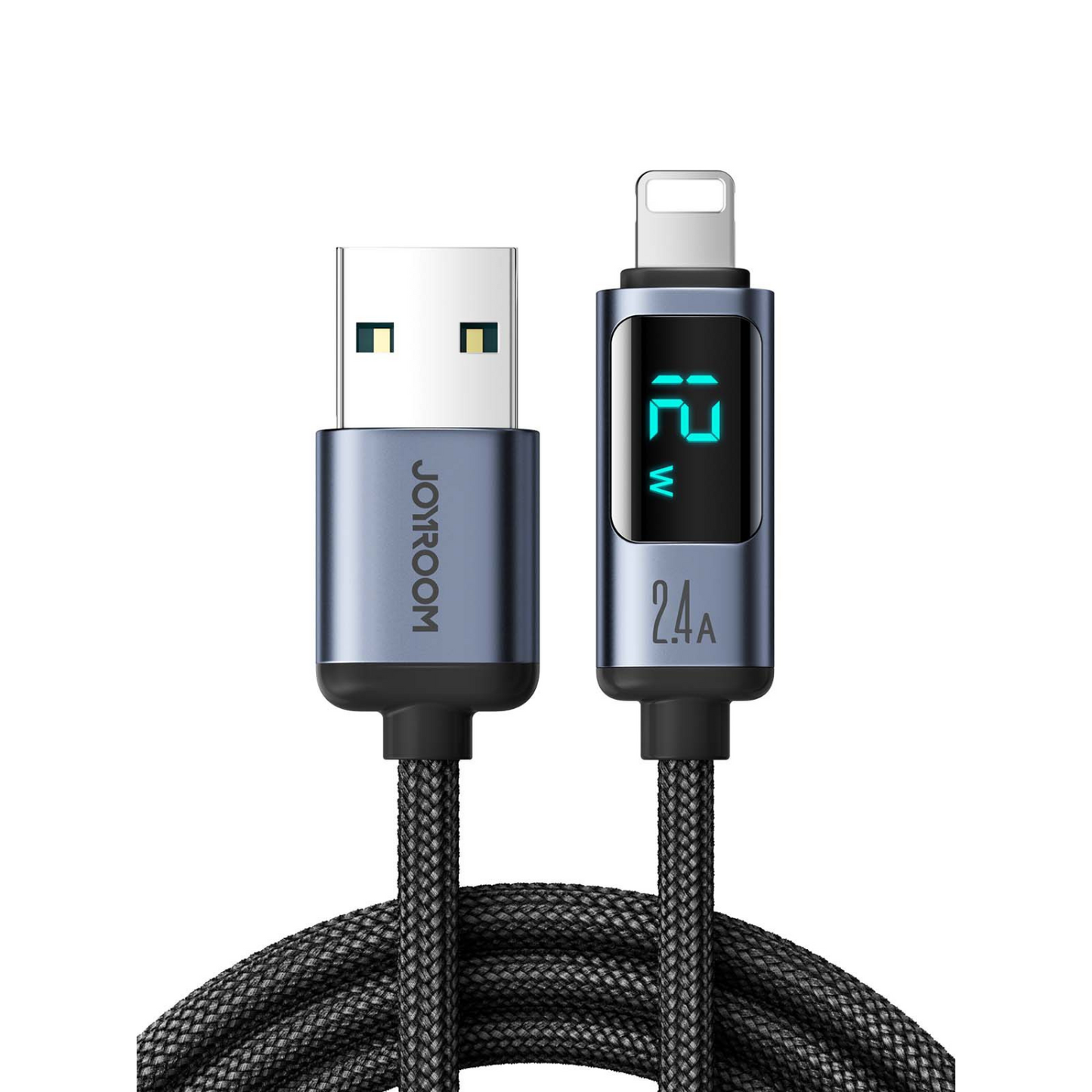 Braided USB Data Cable w/ Display