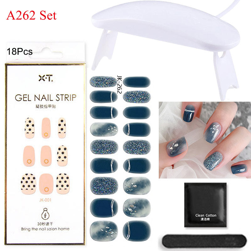 Gel Nail Wraps w/ UV Lamp Set