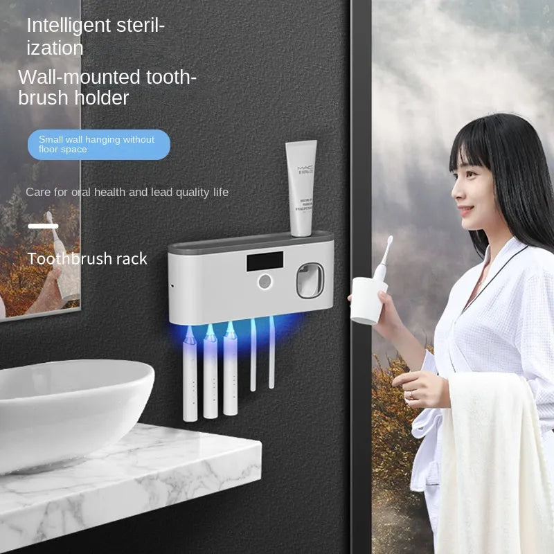 Wall-mounted Toothbrush Storage & UV Cleaner