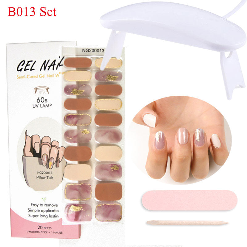 Gel Nail Wraps w/ UV Lamp Set