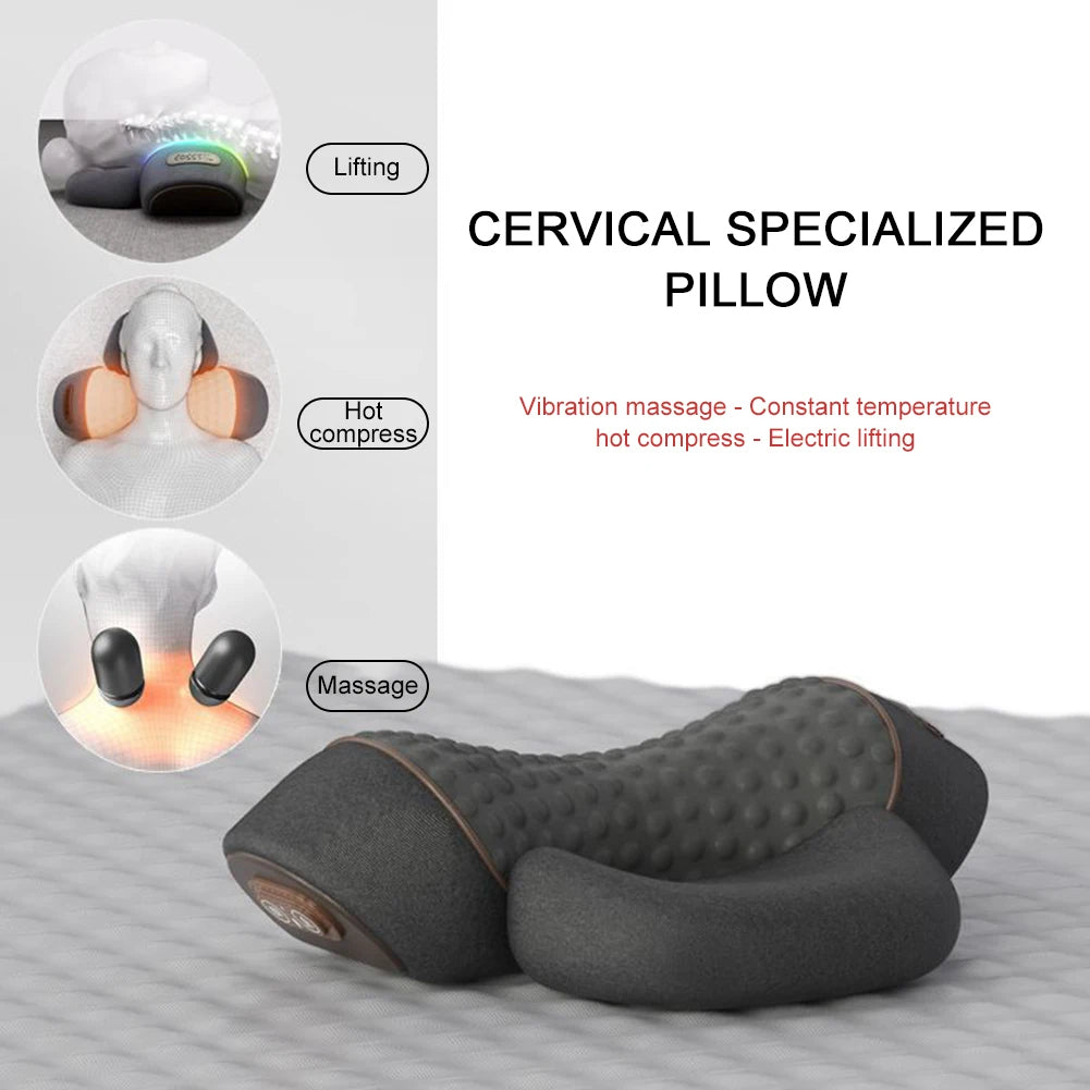 Electric Neck Massage Pillow w/ Heating & Vibration