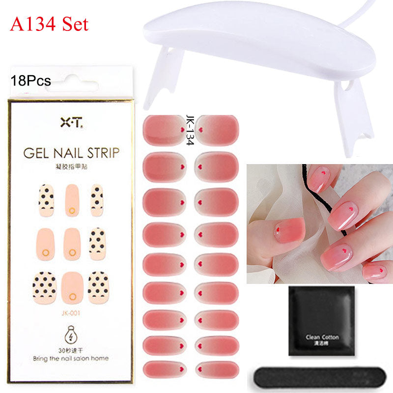 Gel Nail Wraps w/ UV Lamp Set