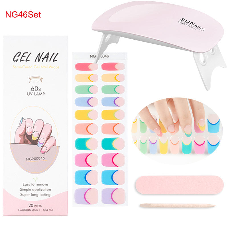 Gel Nail Wraps w/ UV Lamp Set