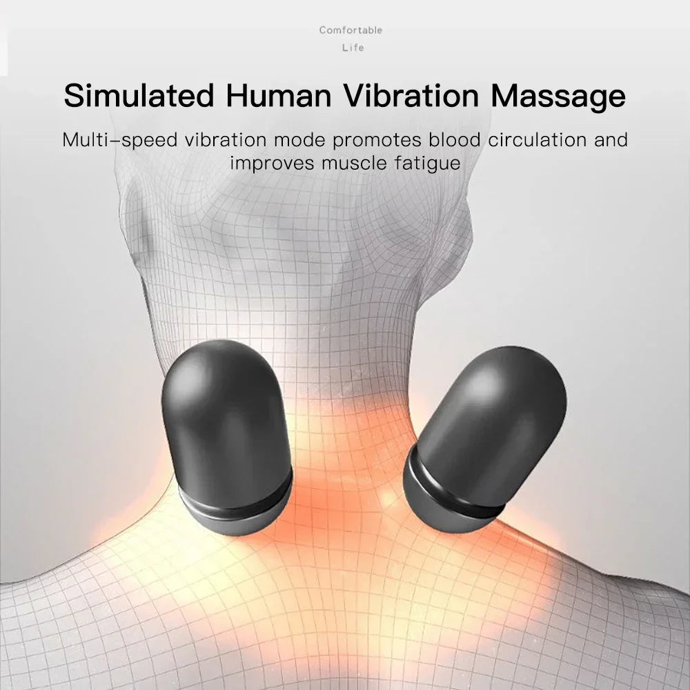 Electric Neck Massage Pillow w/ Heating & Vibration