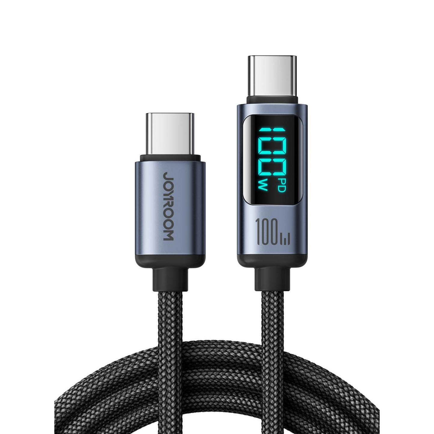 Braided USB Data Cable w/ Display