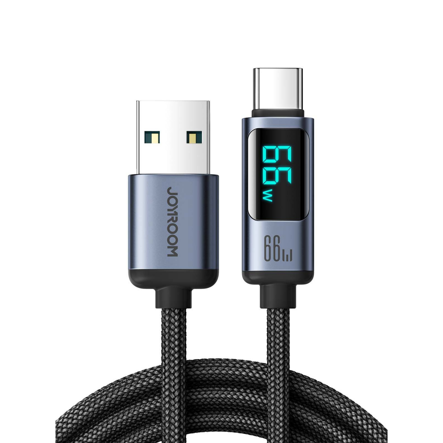 Braided USB Data Cable w/ Display