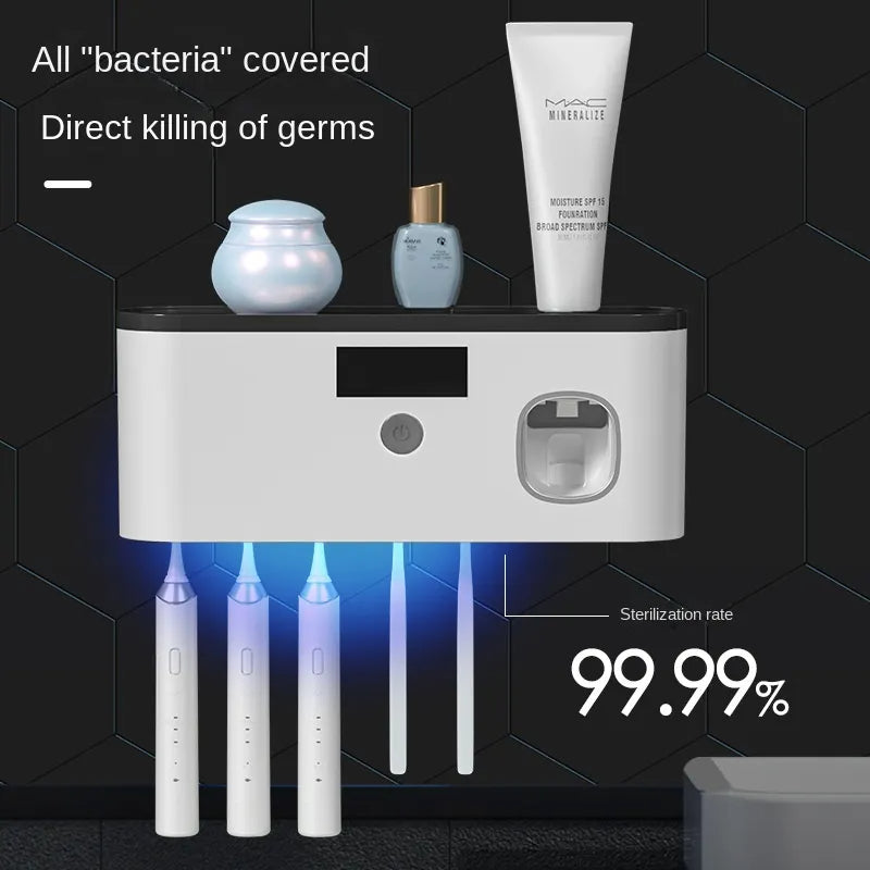 Wall-mounted Toothbrush Storage & UV Cleaner