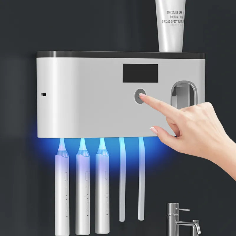 Wall-mounted Toothbrush Storage & UV Cleaner